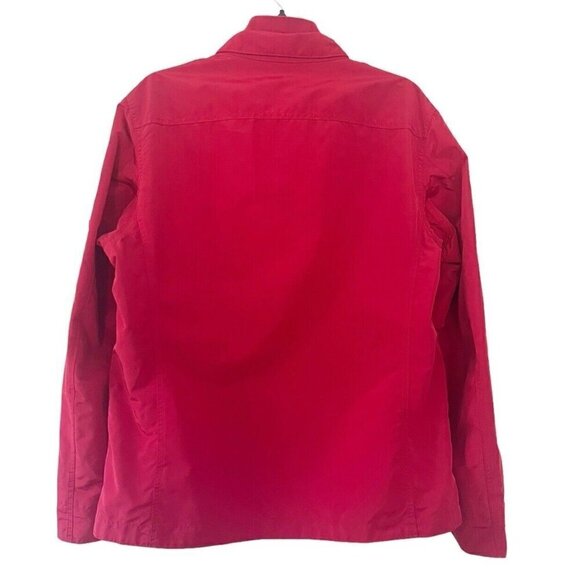Banana Republic Men’s SZ M Four-Pocket Nylon Jacket Red Full Zip Snap Front - Picture 4 of 12